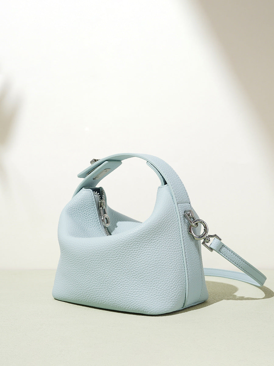 Simple underarm lipstick bag, light luxury genuine leather